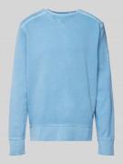 Wellensteyn Sweatshirt mit gerippten Abschlüssen in Hellblau, Größe S