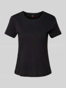 Stefanel T-Shirt im unifarbenen Design in Black, Größe XS