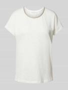 Christian Berg Woman T-Shirt mit Ziersteinbesatz in Offwhite, Größe 36