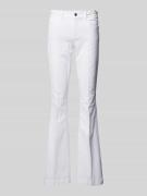 Liu Jo White Flared Jeans in unifarbenem Design mit Perlen in Weiss, G...