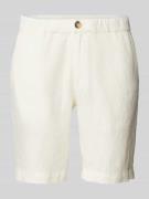 Mazine Leinenshorts in unifarbenem Design Modell 'Littlefield' in Weis...