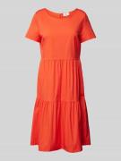ROBE LÉGÈRE Knielanges Kleid mit Rundhalsausschnitt in Rot, Größe 36