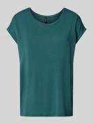 Vero Moda T-Shirt in unifarbenem Design Modell 'AVA' in Blau, Größe S