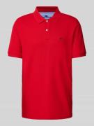 Fynch-Hatton Poloshirt mit Logo-Stitching in Rot, Größe S