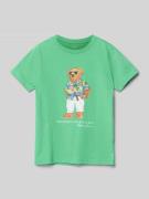 Polo Ralph Lauren Kids T-Shirt mit Label-Print in Hellgruen, Größe 122