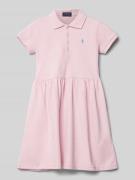 Polo Ralph Lauren Kids Minikleid mit Label-Stitching in Hellrosa, Größ...