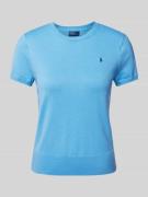 Polo Ralph Lauren Strickshirt mit Label-Stitching in Blau, Größe XS
