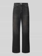 REVIEW Jeans im Used-Look in Black, Größe 28