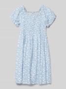 Happy Girls Kleid aus Viskose mit Allover-Muster in Bleu, Größe 140