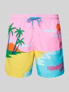 MC2 Saint Barth Badeshorts mit Statement-Stitching Modell 'GUSTAVIA' i...