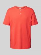 s.Oliver RED LABEL T-Shirt mit Strukturmuster in Koralle, Größe S