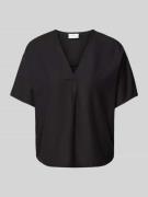 Vila Blusenshirt mit V-Ausschnitt Modell 'PRISILLA' in Black, Größe 36