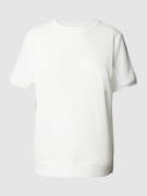 comma Casual Identity T-Shirt im unifarbenen Design in Weiss, Größe 36