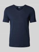 OLYMP Level Five T-Shirt mit V-Ausschnitt in Marine, Größe S