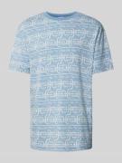 PUMA PERFORMANCE T-Shirt mit Allover-Muster in Hellblau, Größe S