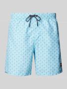 Shiwi Badehose mit Allover-Muster Modell 'Sea Shell' in Aqua, Größe XL