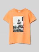 s.Oliver RED LABEL T-Shirt mit Fotoprint in Apricot, Größe 92