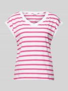 Esprit T-Shirt mit Kappärmeln in Pink, Größe L