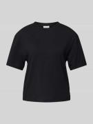 Marc O'Polo T-Shirt mit geripptem Rundhalsausschnitt in Black, Größe S