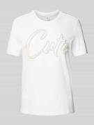 Only T-Shirt mit Perlenbesatz Modell 'NANNA' in Weiss, Größe S