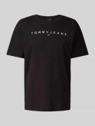 Tommy Jeans Regular Fit T-Shirt mit Label-Stitching in Black, Größe XS
