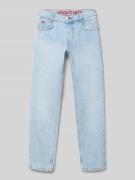 HUGO Jeans mit Label-Detail und Eingrifftaschen in Hellblau, Größe 152