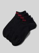 HUGO Socken mit Label-Print im 4er-Pack in Black, Größe 39/42