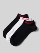 HUGO Socken mit Label-Print im 3er-Pack in Black, Größe 36/42