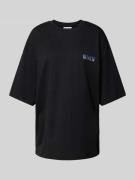 Review Oversized T-Shirt mit Label-Print in Black, Größe XXS