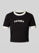 Dickies Cropped T-Shirt mit Label-Print in Black, Größe XS