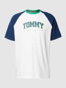 Tommy Hilfiger T-Shirt mit Label-Print in Blau, Größe M