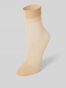 camano Socken mit elastischem Bund Modell 'Basic' in Sand, Größe One S...