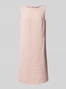 WHITE LABEL Knielanges Kleid mit Rundhalsausschnitt in Rosa, Größe 44