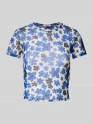 Hugo Blue T-Shirt mit floralem Muster Modell 'Dadini' in Weiss, Größe ...