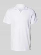 MCNEAL Regular Fit Poloshirt mit V-Ausschnitt in Weiss, Größe S