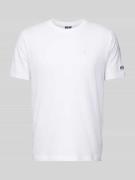 CHAMPION T-Shirt mit Logo-Stitching in Weiss, Größe XS