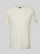 CHAMPION T-Shirt mit Label-Stitching in Beige, Größe XS