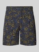Dickies Regular Fit Shorts mit Allover-Print Modell 'SALTVILLE' in Bla...