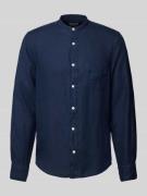 Gant Leinenhemd mit Brusttasche und Label-Stitching in Marine, Größe S