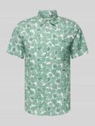 Blend Slim Fit Freizeithemd mit Allover-Print in Dunkelgruen, Größe S