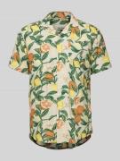 Blend Slim Fit Freizeithemd mit Allover-Print in Beige, Größe M
