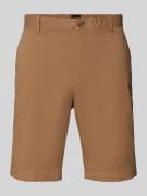 BOSS Slim Fit Shorts mit Gürtelschlaufen Modell 'Slice' in Beige, Größ...