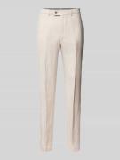 Hiltl Anzughose aus Leinen Modell 'PARMA' in Kitt, Größe 28