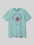 s.Oliver RED LABEL T-Shirt mit Motiv- und Statement-Print in Mint, Grö...