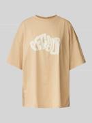 Pegador Oversized T-Shirt mit Label-Print Modell 'PALUMA' in Sand, Grö...