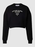 Calvin Klein Jeans Sweatshirt mit Label-Print Modell 'VARSITY' in Blac...