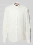 Scotch & Soda Regular Fit Leinenhemd mit Label-Stitching in Weiss, Grö...