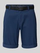 Tom Tailor Denim Regular Fit Chino-Shorts mit Gürtel in Marine, Größe ...