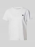 OPUS T-Shirt mit Motiv-Stitching Modell 'Serz' in Mittelgrau, Größe 38