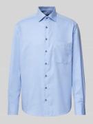 Eterna Comfort Fit Business-Hemd mit Strukturmuster in Blau, Größe 40